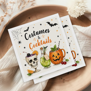 Costumes And Cocktails Happy Halloween Napkins