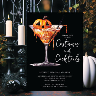 Costumes & Cocktail Halloween Party Invitation
