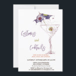 Costumes & Cocktail Scary Halloween Invitation<br><div class="desc">Cute cocktails theme Halloween party invitation. Personalise this spooktacular invite with your details.</div>
