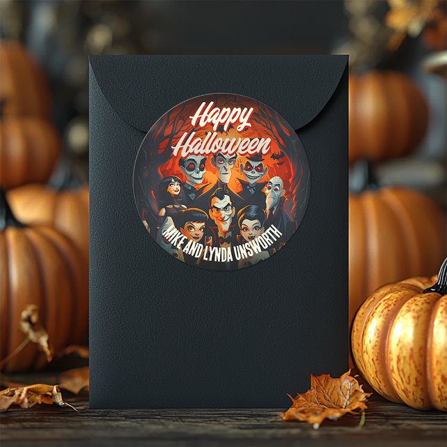 Costumes Cocktails 50s Halloween Envelope Seal (Creator Uploaded)