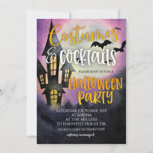 Costumes & Cocktails Halloween Party Invitation