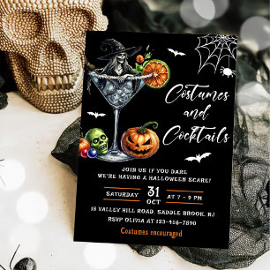 Costumes & Cocktails Halloween Party Invitation