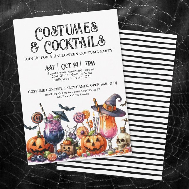 Costumes & Cocktails Halloween Party Invitation (Costumes & Cocktails Halloween Party Invitation)