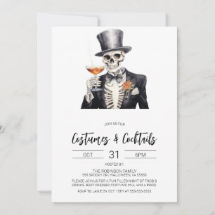 Costumes & Cocktails Halloween Party Invitation