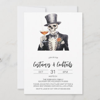 Costumes & Cocktails Halloween Party Invitation
