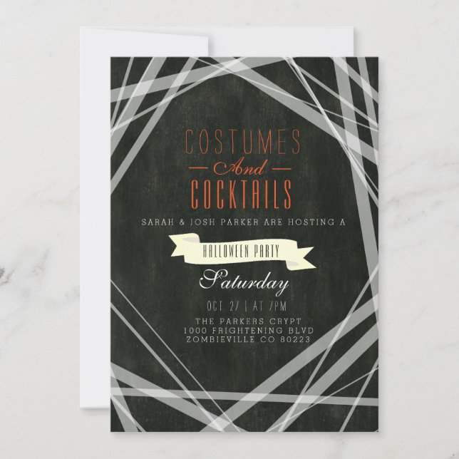 Costumes & Cocktails | Halloween Party Invite (Front)