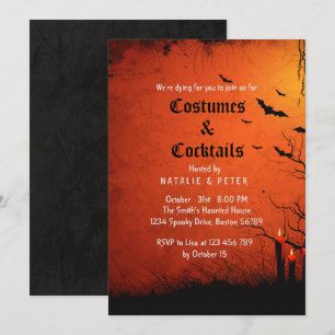 Costumes & Cocktails I Candles  Invitation