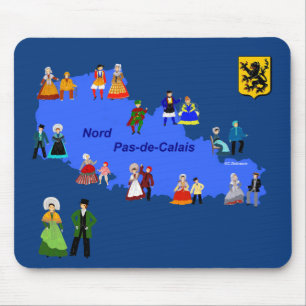 Costumes du Nord-Pas-de-Calais, France Mouse Mat