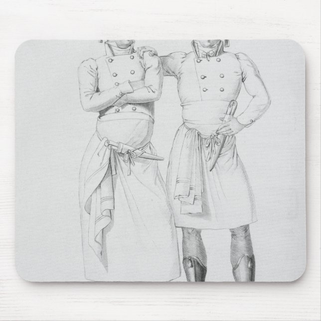 Costumes of cooks from different eras mouse mat (Front)