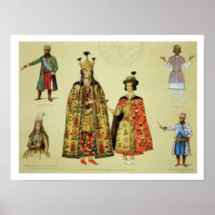 Costumes of the 17th and 18th centuries, plate 56 poster