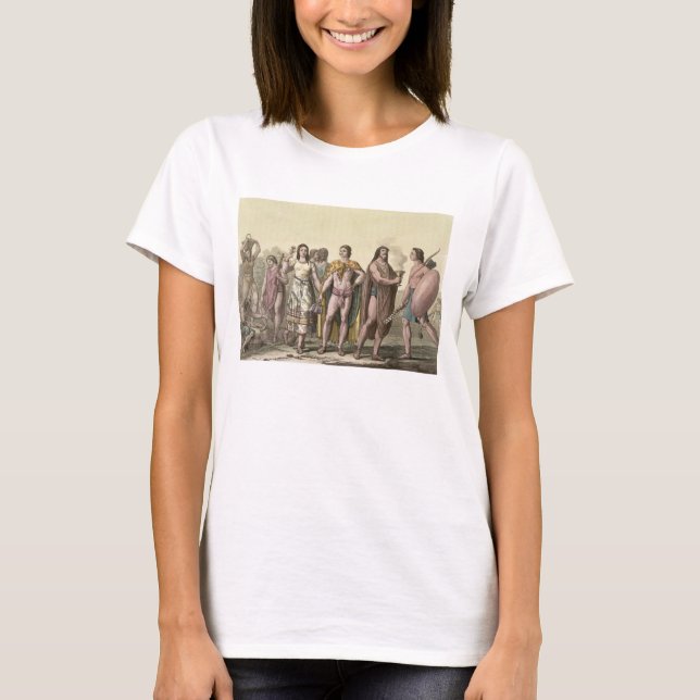 Costumes of the Mexicans (colour engraving) T-Shirt (Front)