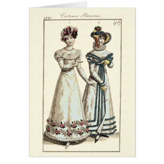 Costumes Parisiens 1821 Fashion Plate (Front)