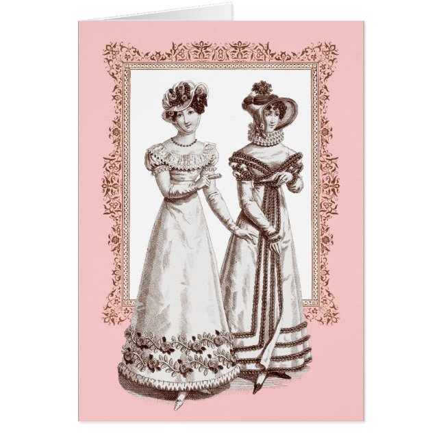 Costumes Parisiens 1821 Regency French Fashions (Front)