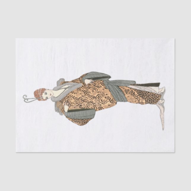 Costumes Parisiens- Manteau du soir, Decoupage  Tissue Paper (Front)