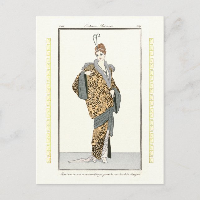 Costumes Parisiens- Manteau du soir  Postcard (Front)