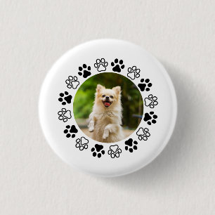 Costumizable dog portrait canine 3 cm round badge