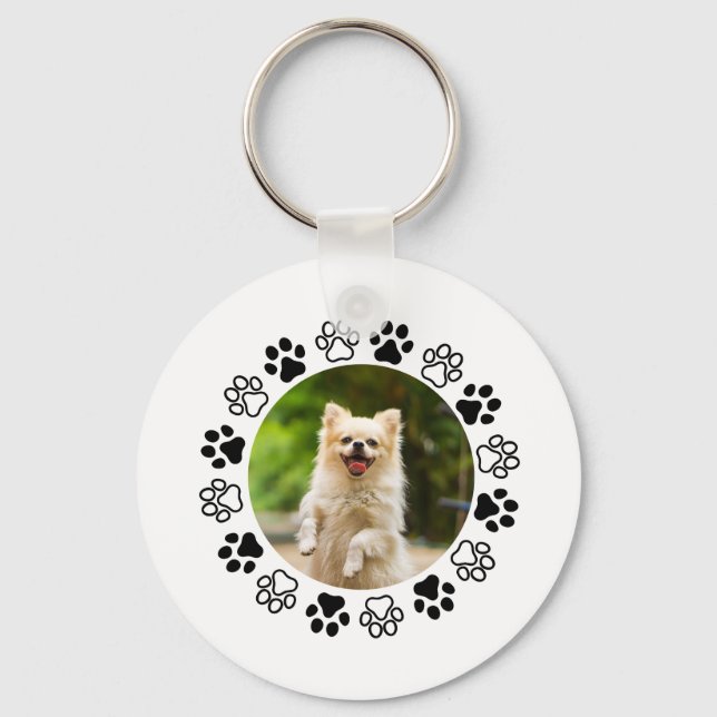 Costumizable dog portrait canine  key ring (Front)