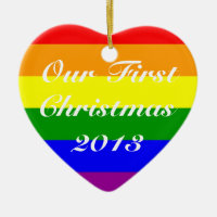 Costumized date Gay Married Couple First Christmas