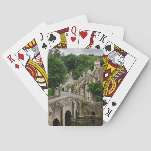 Costwolds town Castle Combe playing cards deck (Back)