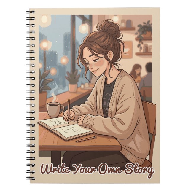 Cosy Aesthetic Write Your Own Story Journal Illust (Front)