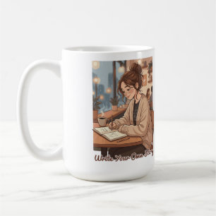 Cosy Aesthetic Write Your Own Story Journal Illust Coffee Mug
