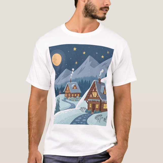 Cosy Alpine Towns T-Shirt (Front)