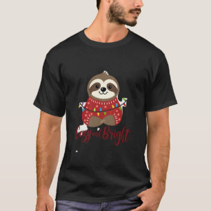 Cosy And Bright Sloth Christmas Lights (1) T-Shirt