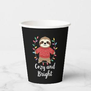 Cosy And Bright Sloth Christmas Lights (3) Paper Cups