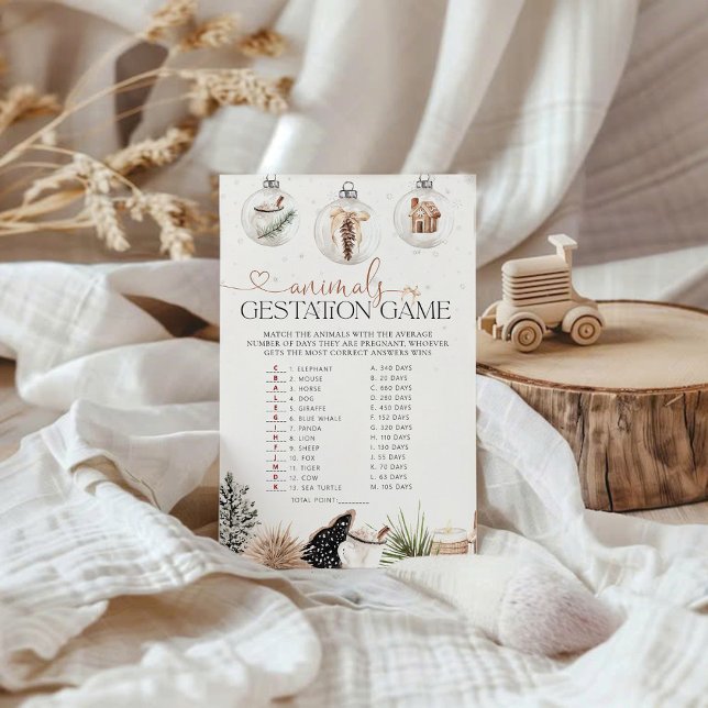 Cosy Animals Gestation Baby Shower Game  (Creator Uploaded)