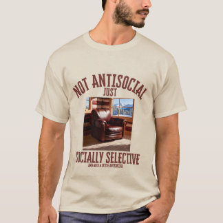 Cosy Anti-Social – Funny Socially Selective T-Shirt