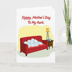 Cosy Aunts Day Sofa Scene Card