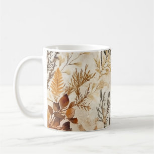 Cosy Autumn Aesthetic Botanical Print Coffee Mug