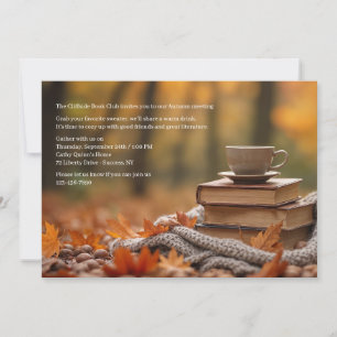 Cosy Autumn Book Club Invitation