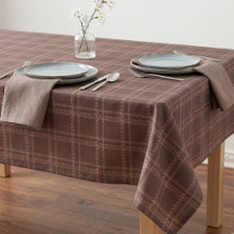 Cosy Autumn Brown Plaid Tartan Geometric
