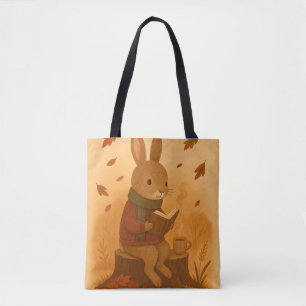 Cosy Autumn Bunny Tote Bag