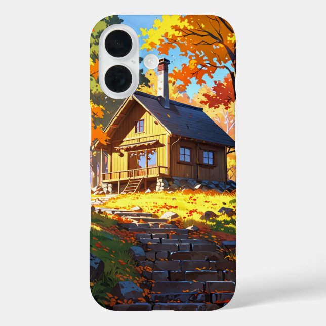 Cosy Autumn Cabin Case-Mate iPhone Case (Back)