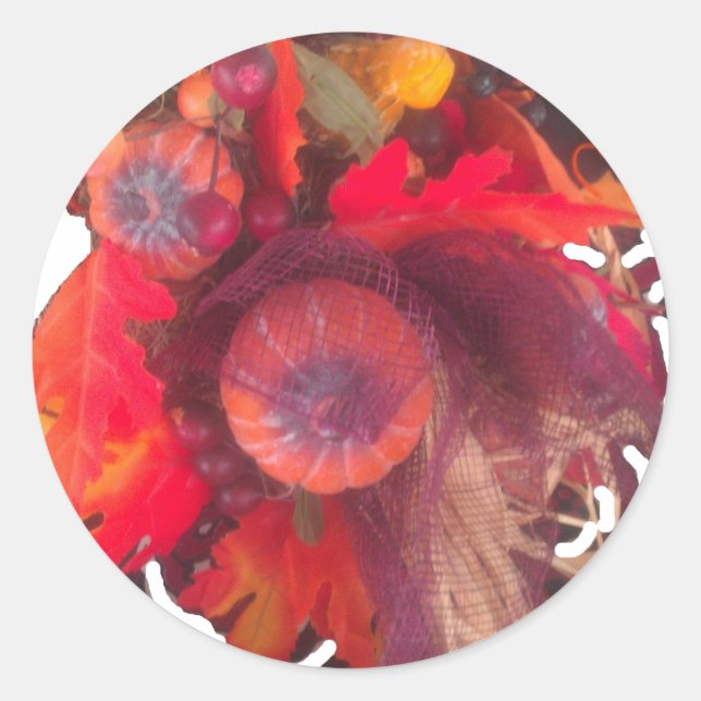 Cosy Autumn Charm - Fall Decor & Gifts Classic Round Sticker (Front)