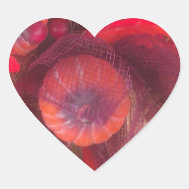 Cosy Autumn Charm - Fall Decor & Gifts Heart Sticker (Front)