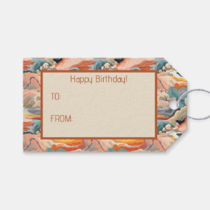 Cosy Autumn Colours Abstract Digital Art Gift Tags