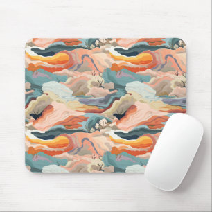 Cosy Autumn Colours Abstract Digital Art Mouse Mat