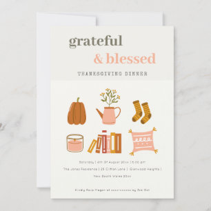 Cosy Autumn Essential Thanksgivings Dinner Invite