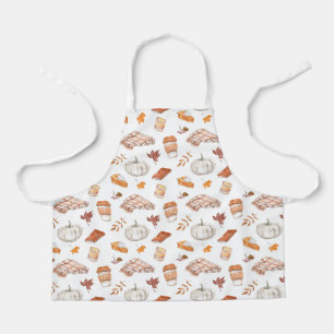 Cosy Autumn Essentials Watercolor Pattern Apron
