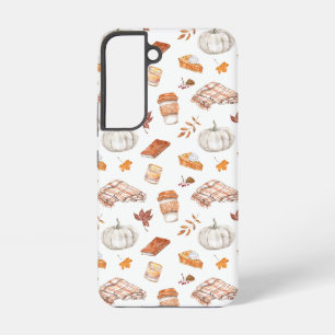 Cosy Autumn Essentials Watercolor Pattern Samsung Galaxy Case