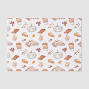 Cosy Autumn Essentials Watercolor Pattern Tissue Paper