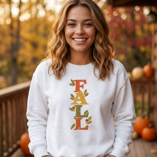 Cosy Autumn Fall Typography Maple Leaf Fall Season Sweatshirt
