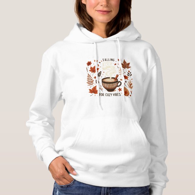 Cosy Autumn Falling for Cosy Vibes Hoodie (Front)