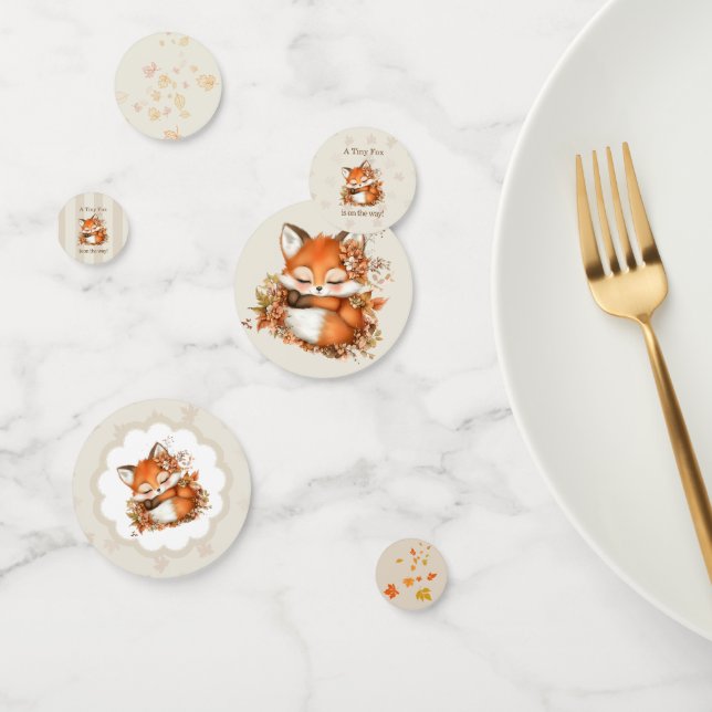 Cosy Autumn Fox Baby Shower Cosy Woodland Party Confetti (Group)
