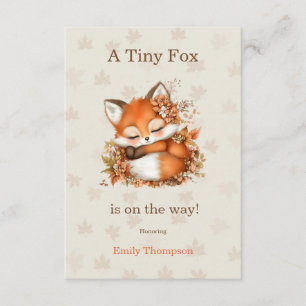Cosy Autumn Fox Baby Shower Cosy Woodland Party Enclosure Card
