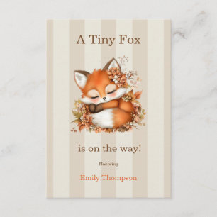 Cosy Autumn Fox Baby Shower Cosy Woodland Party Enclosure Card