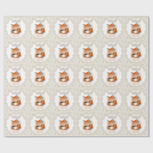 Cosy Autumn Fox Baby Shower Cosy Woodland Party Wrapping Paper
